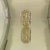 7.55ct Round Cut Yellow Sapphire Wedding Band 