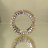 7.55ct Round Cut Yellow Sapphire Wedding Band 