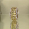7.55ct Round Cut Yellow Sapphire Wedding Band 