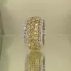 7.55ct Round Cut Yellow Sapphire Wedding Band 