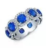 11ctw Cushion Cut Sapphire Eternity Ring