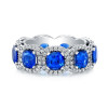 11ctw Cushion Cut Sapphire Eternity Ring