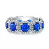11ctw Cushion Cut Sapphire Eternity Ring