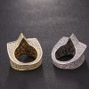 Men's Micro-pave Setting  Round Cut White Sapphire Star Ring