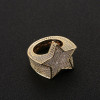 Men's Micro-pave Setting  Round Cut White Sapphire Star Ring