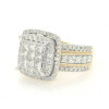 4ct Princess Cut White Sapphire Engagement Ring in Gold