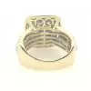 4ct Princess Cut White Sapphire Engagement Ring in Gold