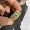 18ctw Cushion Cut Yellow Sapphire Men's Eternity Ring