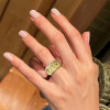 18ctw Cushion Cut Yellow Sapphire Men's Eternity Ring