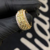 18ctw Cushion Cut Yellow Sapphire Men's Eternity Ring