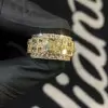 18ctw Cushion Cut Yellow Sapphire Men's Eternity Ring