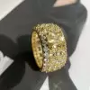 18ctw Cushion Cut Yellow Sapphire Men's Eternity Ring