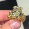 13ctw Radiant Cut Yellow Sapphire Engagement Ring