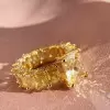 13ctw Radiant Cut Yellow Sapphire Engagement Ring