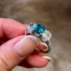 9.15ct Three-stone Cushion Cut Wedding Eternity Ring