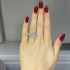 4ct Radiant Cut White Sapphire Classic Engagement Ring