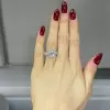 4ct Radiant Cut White Sapphire Classic Engagement Ring