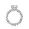 4ct Radiant Cut White Sapphire Classic Engagement Ring