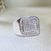 1.58ct Men's Micro-pave Setting Round Cut White Sapphire Ring