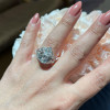 9.5ct Pear Cut White Sapphire Engagement Ring
