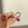 White Pearl Free Open Ring
