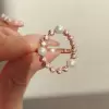 White Pearl Free Open Ring