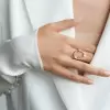 White Pearl Free Open Ring
