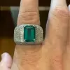 10ct Invisible Setting Emerald Engagement Ring