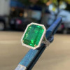 15ct Emerald Vintage Halo Cocktail Ring