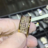 13.15ct  Men's Four Rows Princess Cut White Sapphire Ring