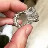 20ct Round Cut White Sapphire Engagement Ring