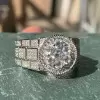 23ctw Men's Iced Out Ring in Sterling Silver