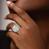 4ct Princess Cut Men's Micro-pave Setting Ring