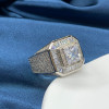 4ct Princess Cut Men's Micro-pave Setting Ring