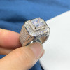 4ct Princess Cut Men's Micro-pave Setting Ring