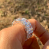 37ctw Emerald Cut White Sapphire Eternity Ring