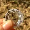 37ctw Emerald Cut White Sapphire Eternity Ring
