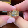 12.75ct Baguette Cut White Sapphire Eternity Ring 