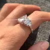 3ct Pear Cut White Sapphire Engagement Ring