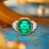 15ct Octagon-shaped Emerald  Engagement Ring