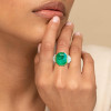 15ct Octagon-shaped Emerald  Engagement Ring