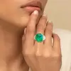 15ct Octagon-shaped Emerald  Engagement Ring