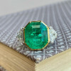 15ct Octagon-shaped Emerald  Engagement Ring