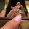 9.3ct Pear Cut Yellow Sapphire Three-stone Engagement Ring 