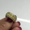16.75ct Radiant Cut Yellow Sapphire Eternity Ring