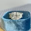5.16ct Princess Cut Three-stone Engagement Ring