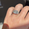 5.16ct Princess Cut Three-stone Engagement Ring