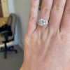 5.16ct Princess Cut Three-stone Engagement Ring