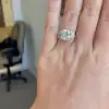 5.16ct Princess Cut Three-stone Engagement Ring