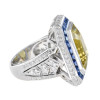 14ct Emerald Cut Yellow Sapphire Cocktail Ring